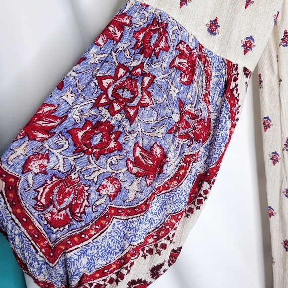 BILLABONG Women's Boho Print, Just Like You, Long Sleeve Dress MEDIUM - Picture 6 of 13